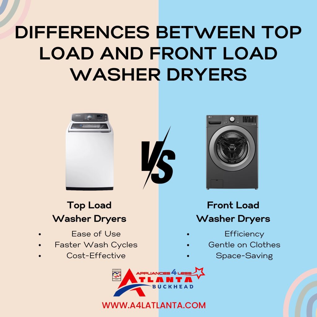 Top vs. Front Load Washers Choose Your Best A4L Appliances 4 Less Atlanta Best Discount